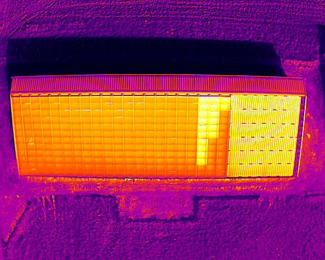 Exemple d'inspection thermographique : panneaux photovoltaïques