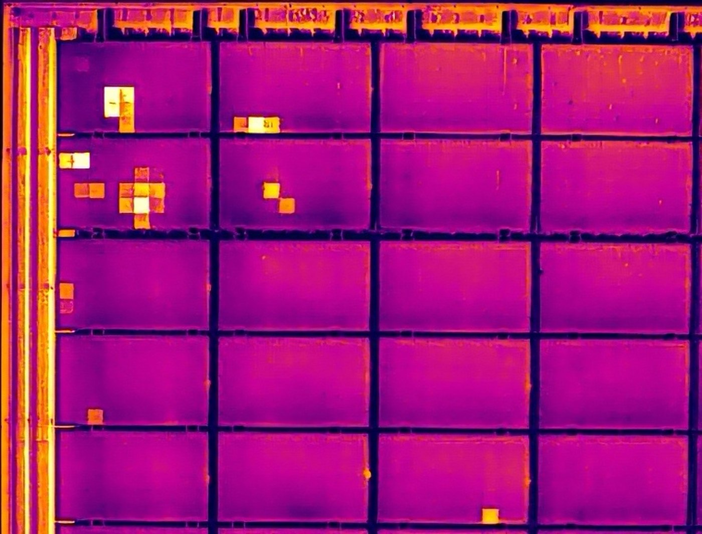 Image thermique révélant les points chauds